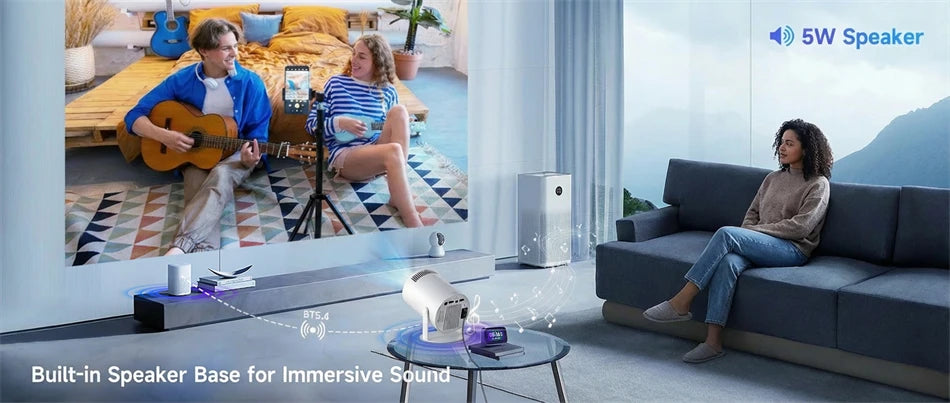 Nuevo Proyector HY300 2026, 4K, Android 11, Wifi6, 290ANSI, Allwinner H713, BT5.0, 1080P, 1280*720P, Cine, Portátil para Exteriores ﻿