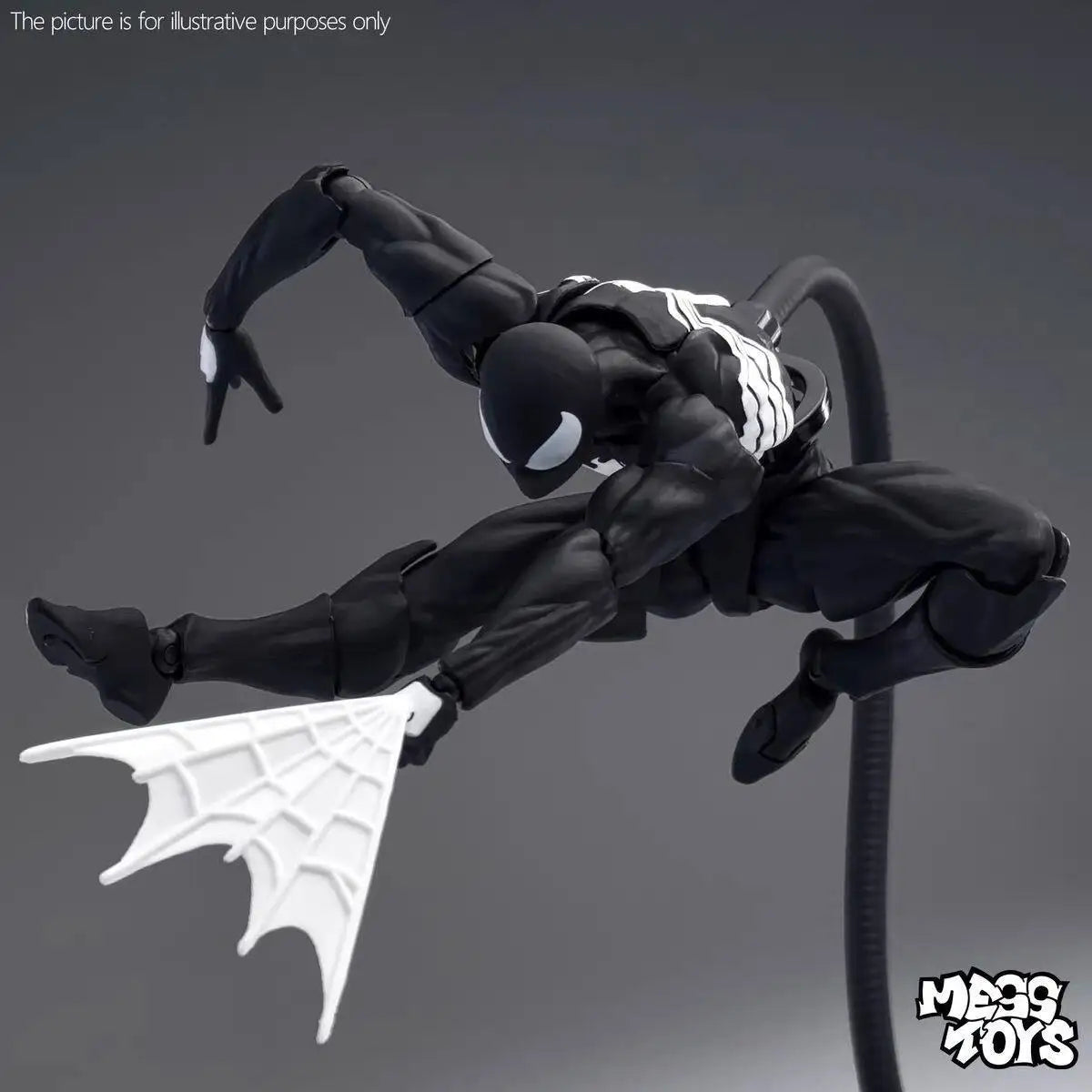 Figura de Acción de 16 cm de Spider-Man Venom Symbiote Kaine Parker Scarlet Spider con Traje Negro y Rojo, Modelo de Anime, Juguetes Coleccionables