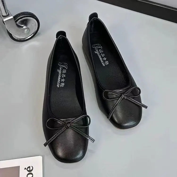 2025 Primavera Verano nueva llegada noche Breeze Flats suave diseño de nudo de lazo viajero versátil zapatos individuales