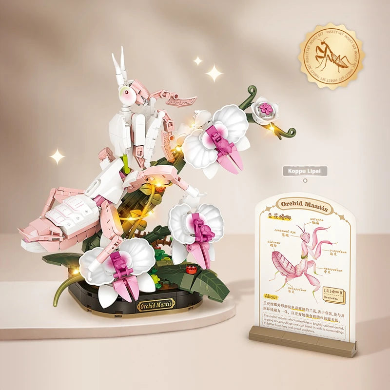 Bloques de Construcción de la Serie de Insectos Brillantes LOZ, Mini Modelo DIY, Decoración para el Hogar, Regalo de Cumpleaños para Adultos