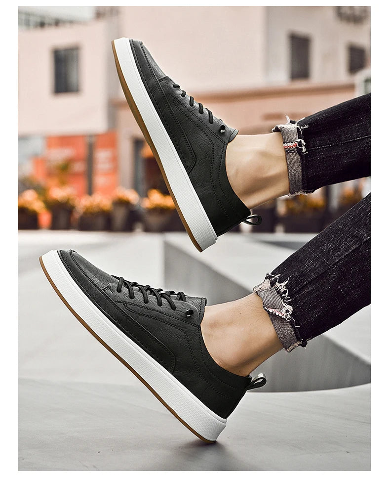 Zapatos de cuero genuino para hombre de marca, cómodas plantillas de suela blanda, zapatos Oxford informales para hombre, calzado deportivo para exteriores