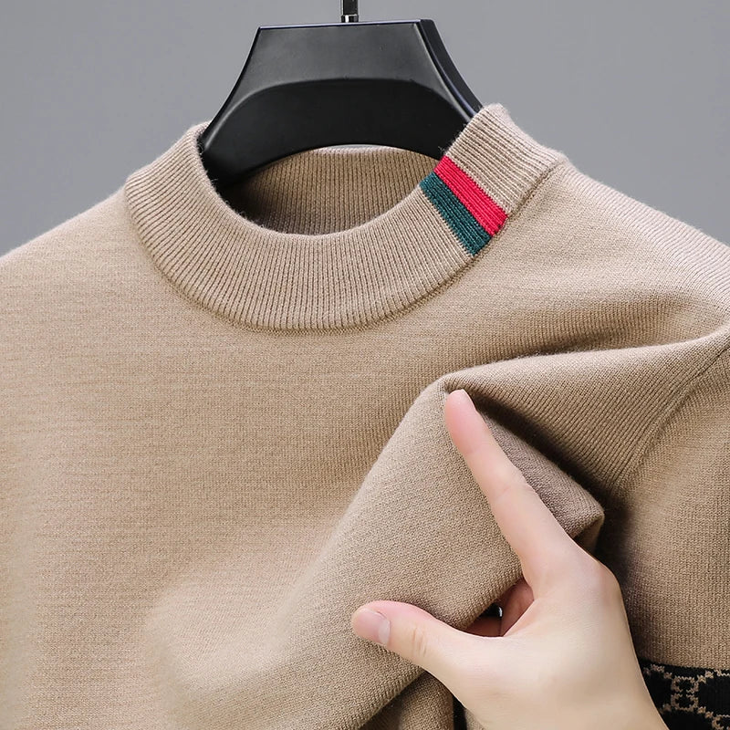 Suéter Jacquard de Cuello Redondo para Hombre