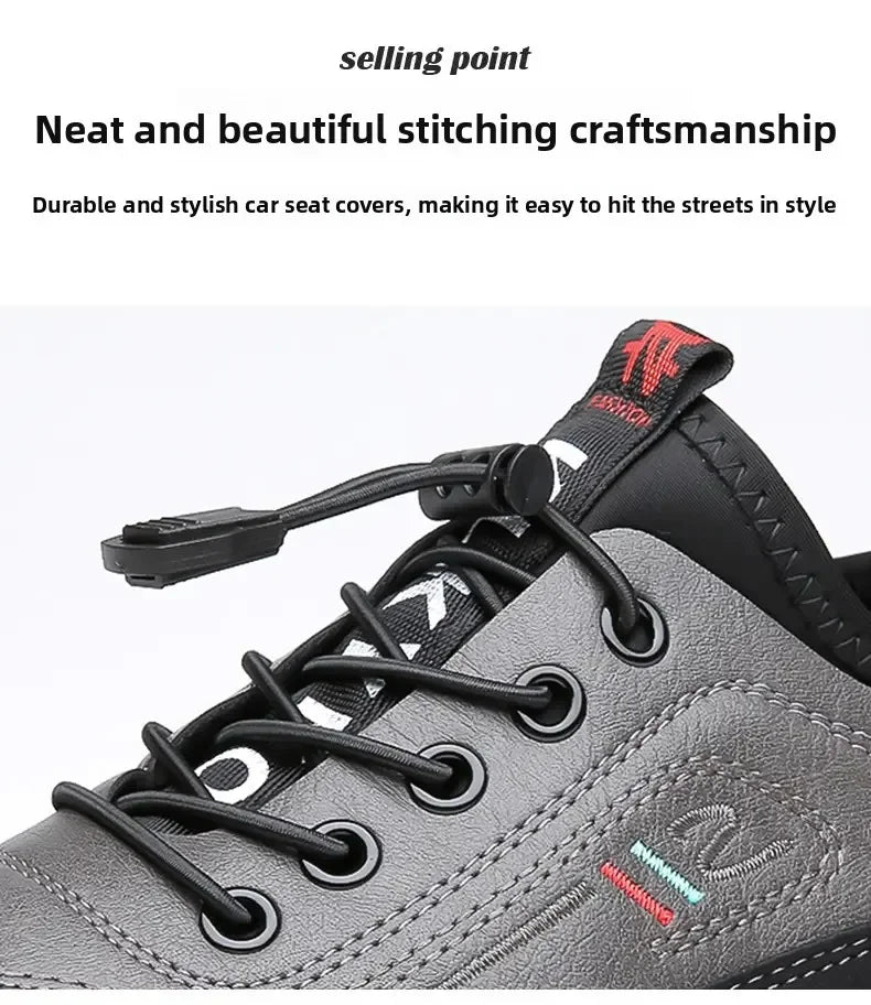 Zapatos casuales de hombre sin cordones, mocasines de poliuretano transpirables