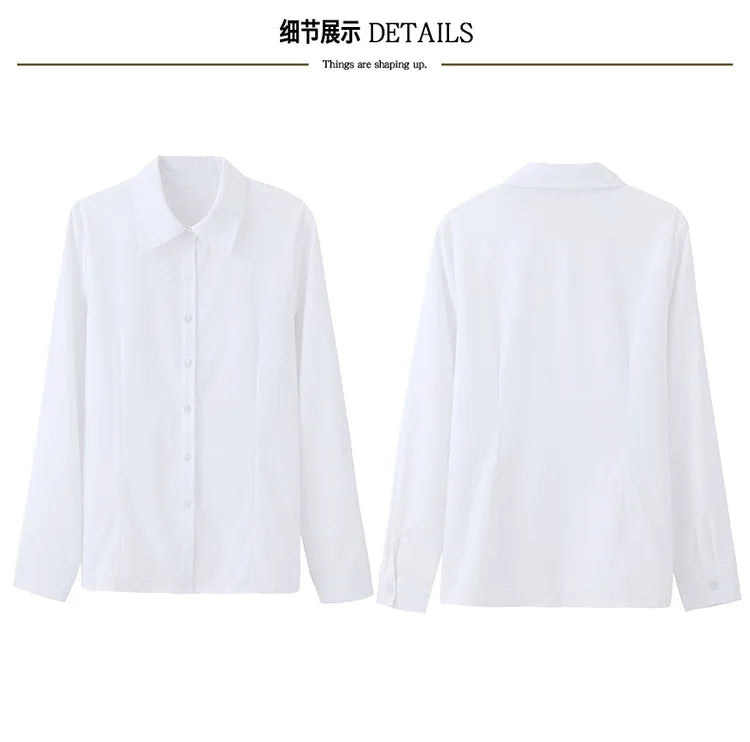 Blusa Elegante de Gasa con Botones para Mujer