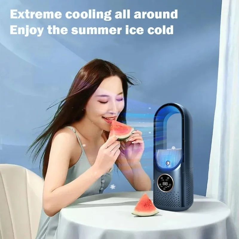Enfriador de Aire USB Sin Aspas con 6 Velocidades y Temporizador
