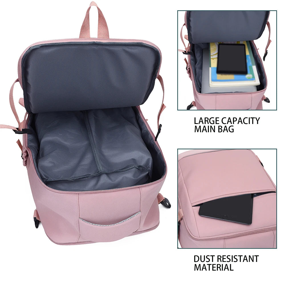 180 °     Mochila Completamente Abierta con Gran Capacidad y Múltiples Bolsillos, Adecuada para Viajes Diarios, Equipaje de Negocios y Bolsa para Computadora