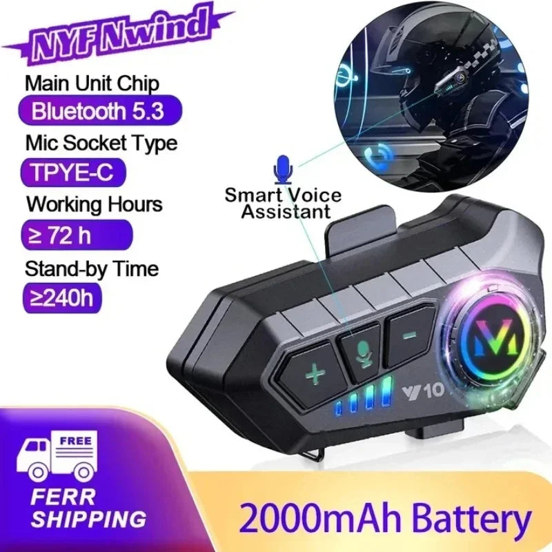 Y10 Kit Bluetooth para Casco de Moto Manos Libres