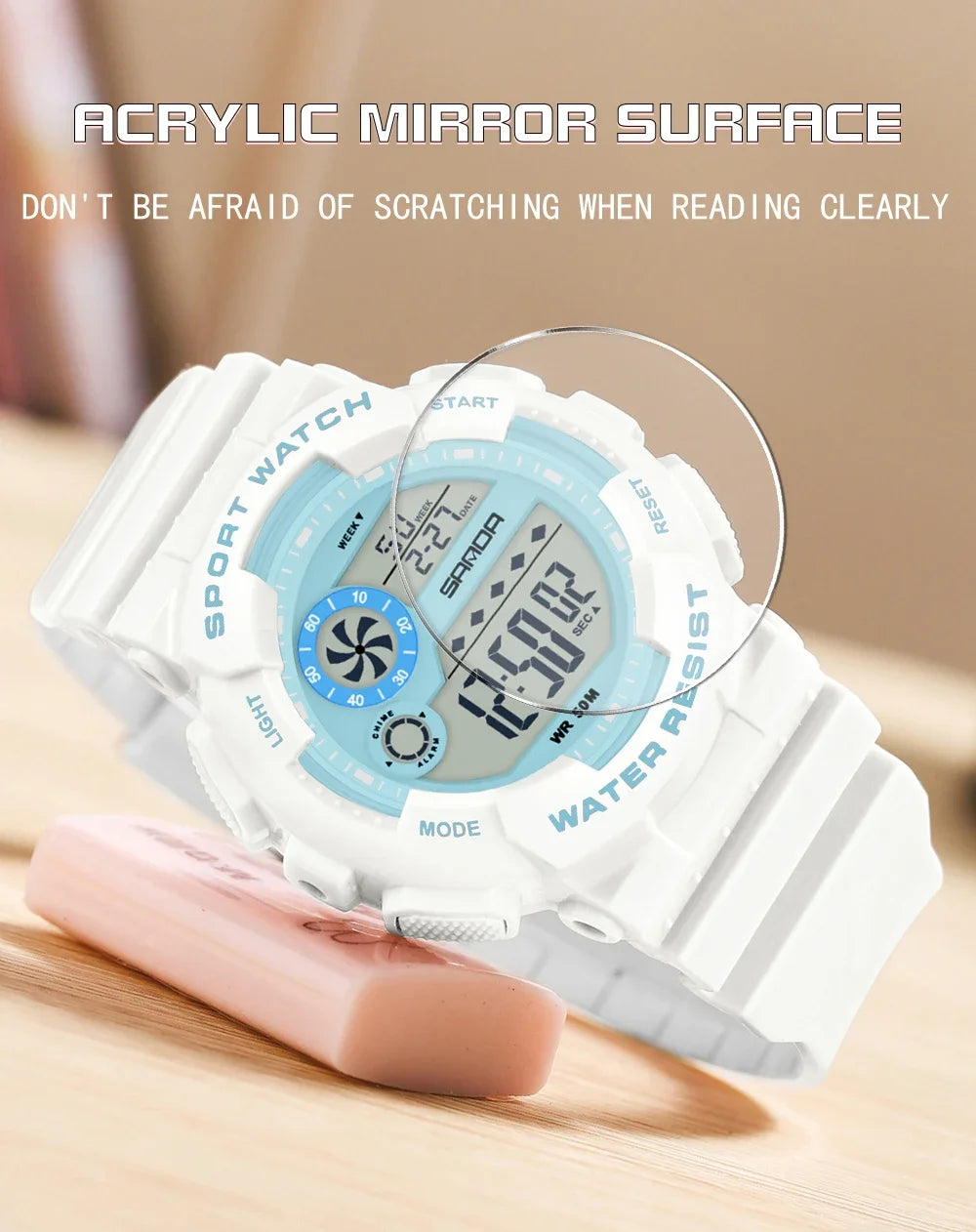 Reloj Digital LED SANDA Deportivo para Mujer