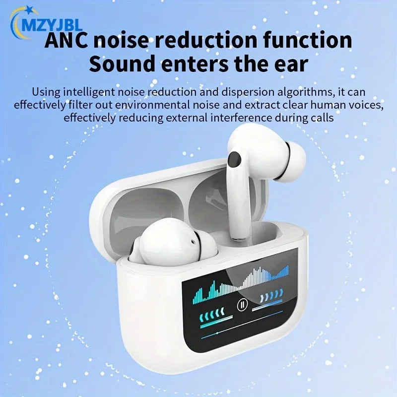 Auriculares inalámbricos ANC con pantalla LED y cancelación de ruido YX30, cascos deportivos con Bluetooth y micrófono para auriculares Xiaomi