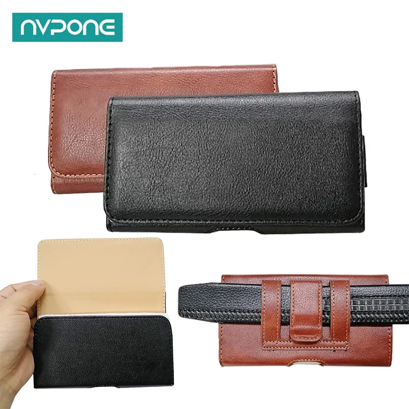 Funda Universal con Clip para Cinturón, Cuero, 4.7-6.5 Pulgadas