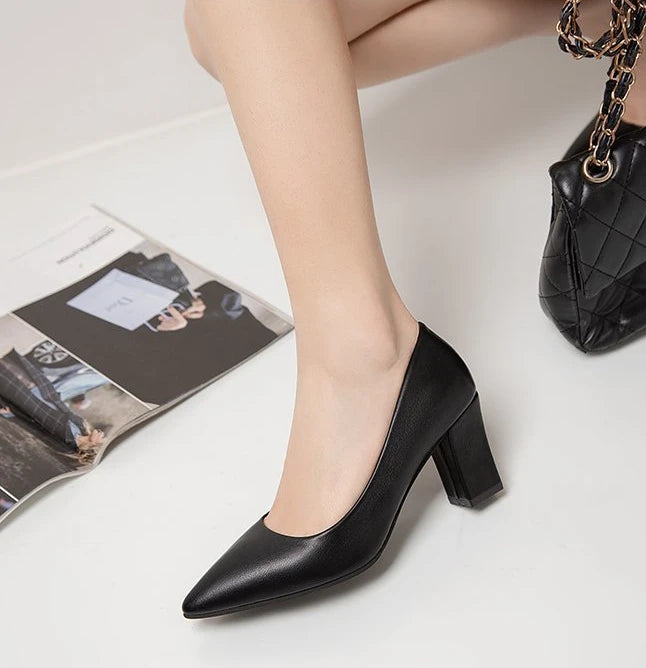 Zapatos de Tacón Fino Puntiagudo Charol para Mujer