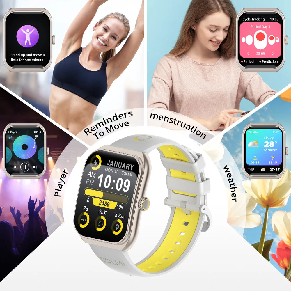 Reloj Inteligente P86 AMOLED con Gestor de Salud y Llamadas Bluetooth IP68