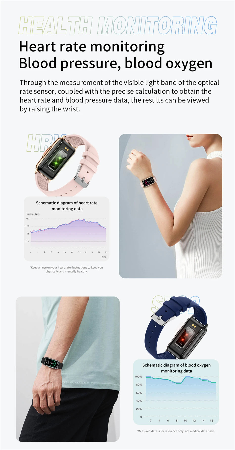Smartwatch deportivo con frecuencia cardíaca 1,47" para mujer y hombre