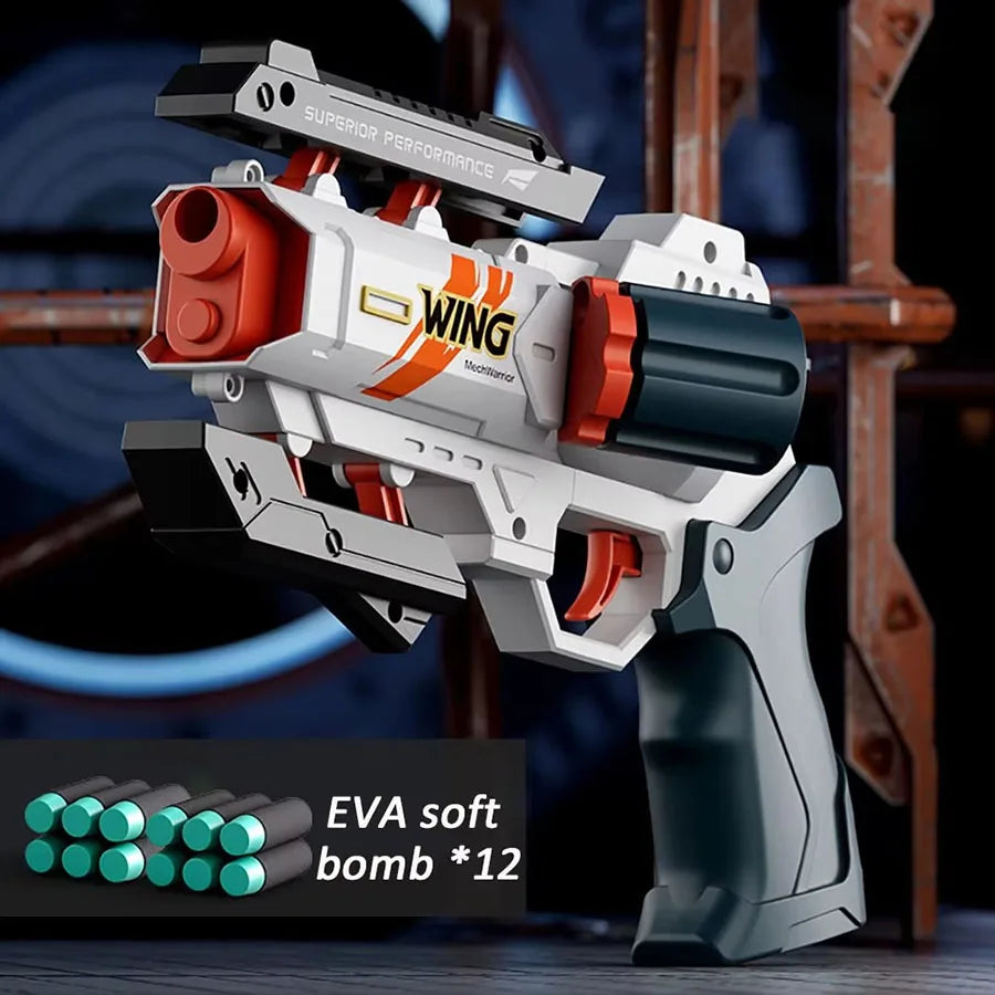 Revólver de Juguete con Balas de Espuma EVA - Pistola para Niños