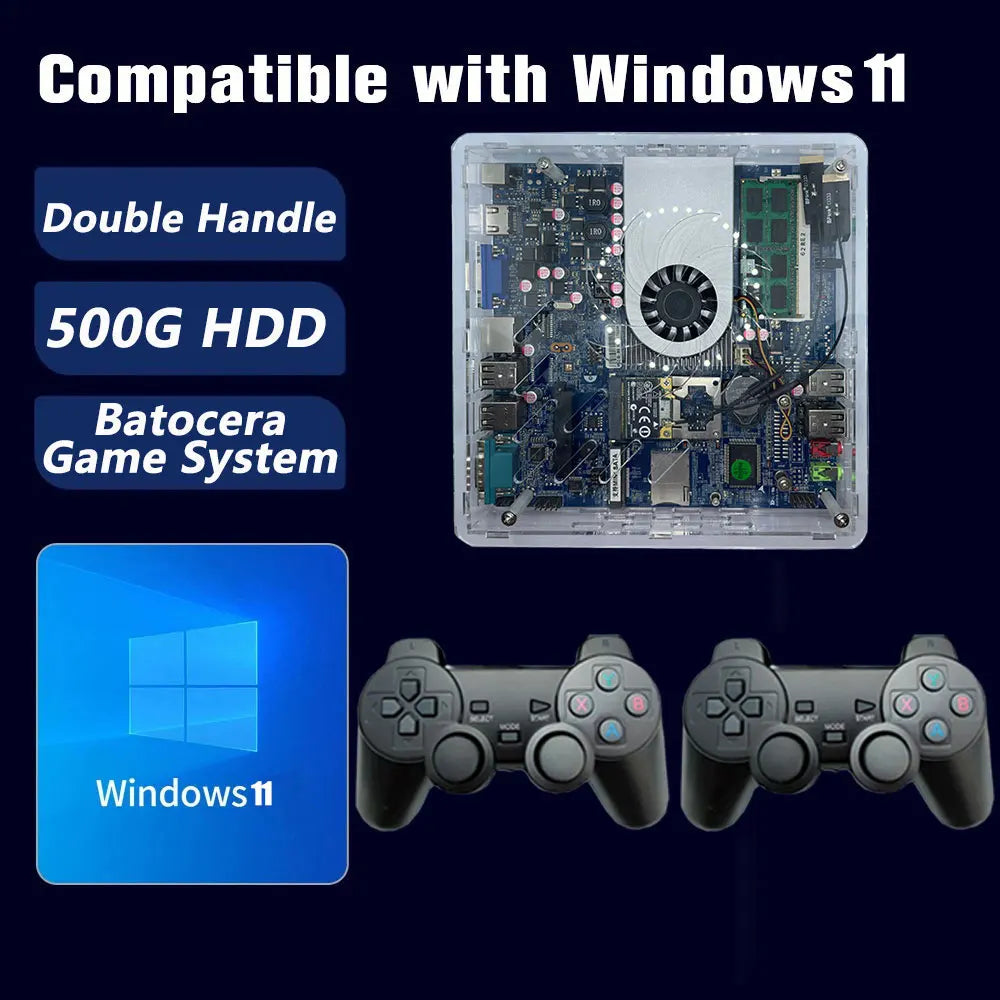 Consola Dual System Super U7 Plug&Play para TV, 500G/1T ROM, +70000 Juegos Retro, 4G RAM, +60 Emuladores para Wii, PS2, SS, DC, PSP, GAMECUBE