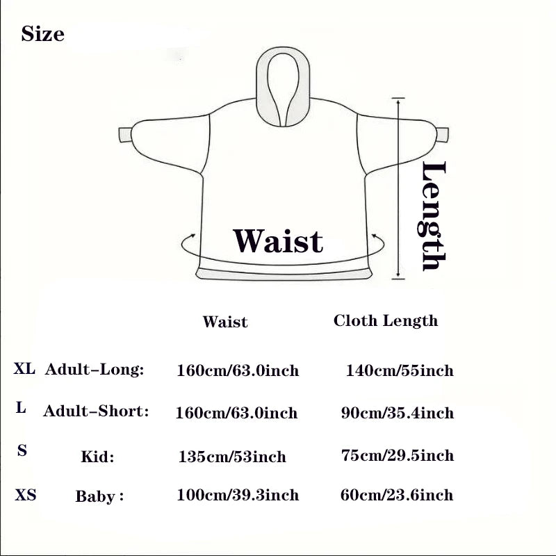 Ropa de invierno para mujer, sudaderas con capucha de lana de felpa para adultos y niños, pijamas para el hogar, sudaderas con capucha muy cálidas, Jersey, Tops de gran tamaño