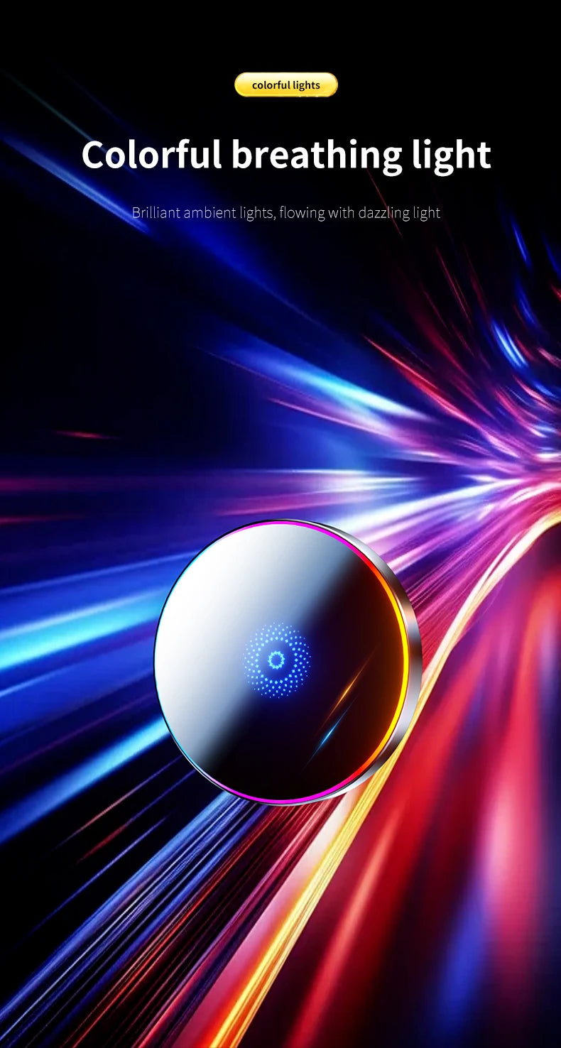 Soporte Magnético para Celular con Cargador Inalámbrico Auto
