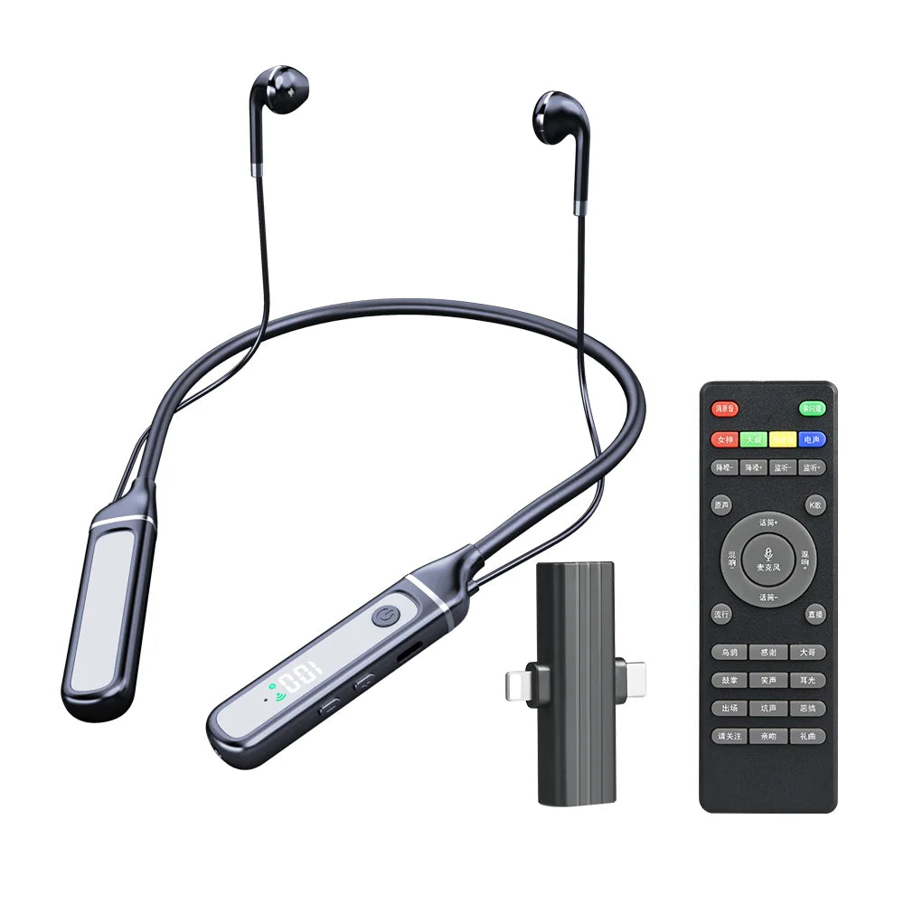 Auriculares Bluetooth 5.3 para Karaoke en Vivo con Tarjeta de Sonido