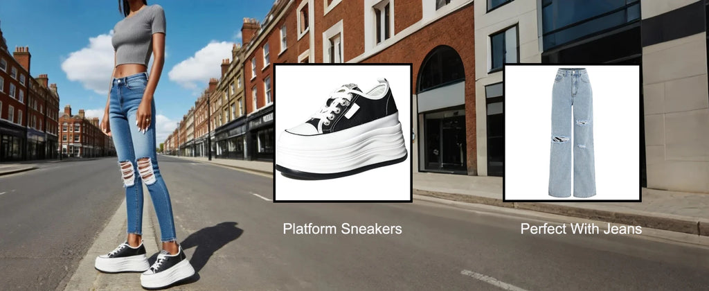 Zapatos de Plataforma Oculta para Mujer con Tacón de 9 cm