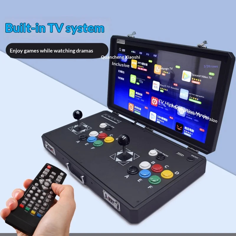 Máquina de Juegos Portátil de 20 Pulgadas, Plegable, con Doble Joystick, Sistema Dual, Máquina Integrada de Arcade para el Hogar, Pandora Moonlight Box