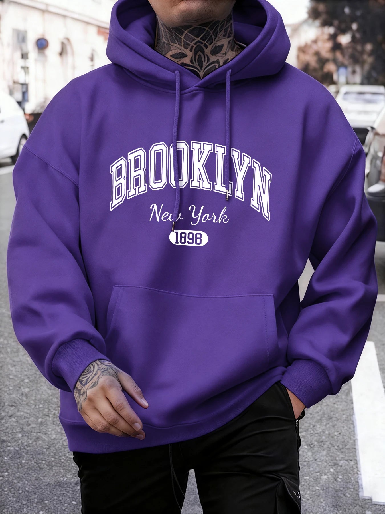 Sudadera Brooklyn New York para Hombre, Holgada, Vintage