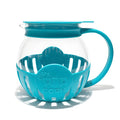 LMETJMA - Palomitero de Vidrio para Microondas de 2.25QT, Resistente a Altas Temperaturas, con Tapa de Silicona, Apto para Lavavajillas