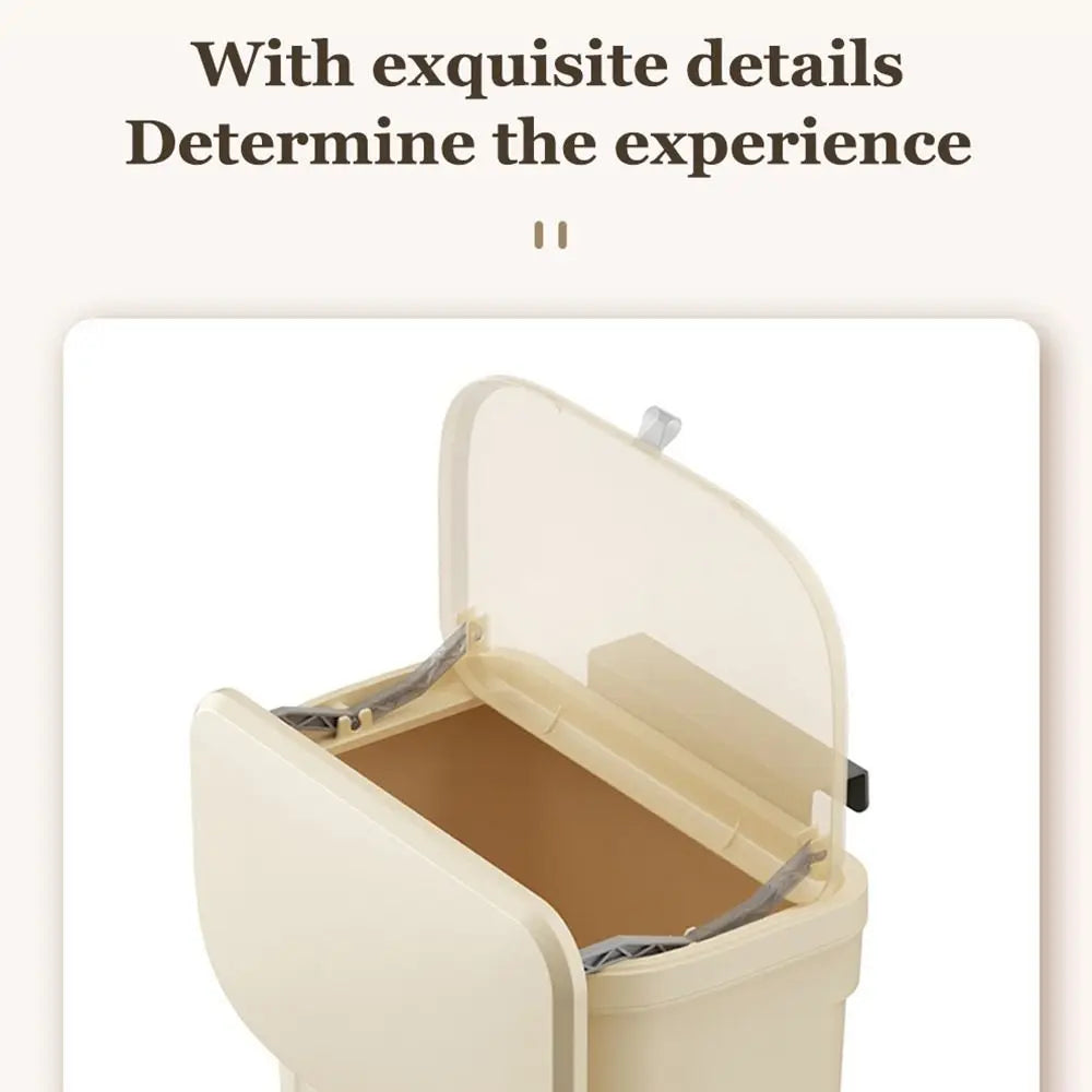Cubo de compost para cocina con montaje bajo fregadero o en pared, con tapa