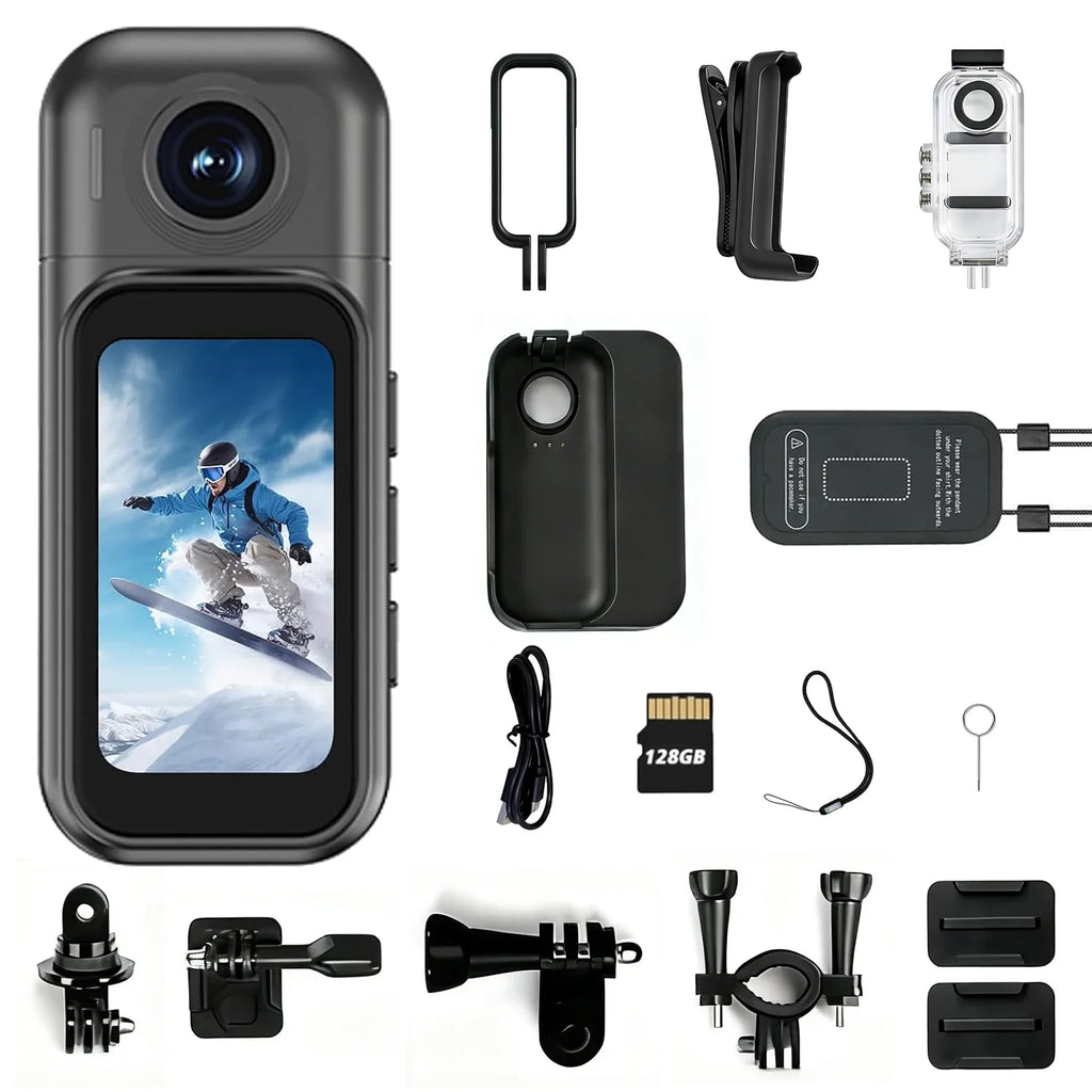Mini Cámara Corporal WiFi FHD con Pantalla Táctil