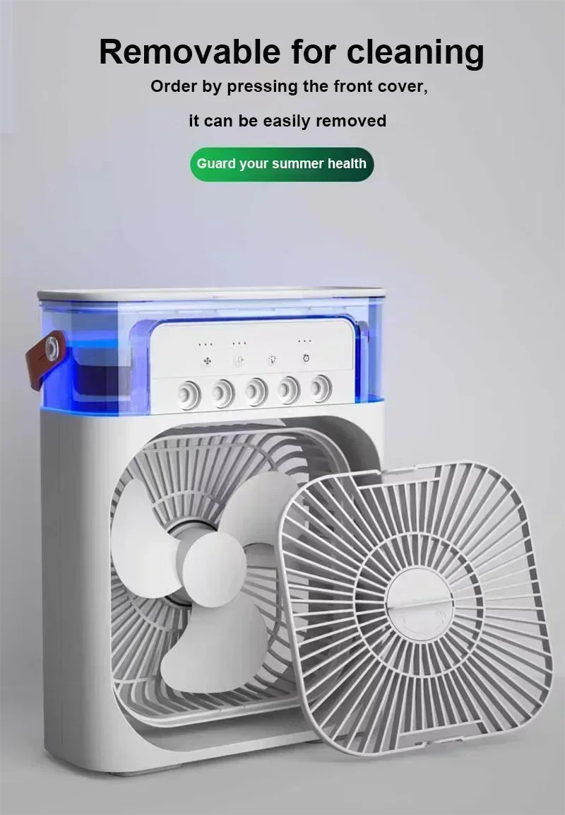 Ventilador Humidificador Portátil con 3 Velocidades