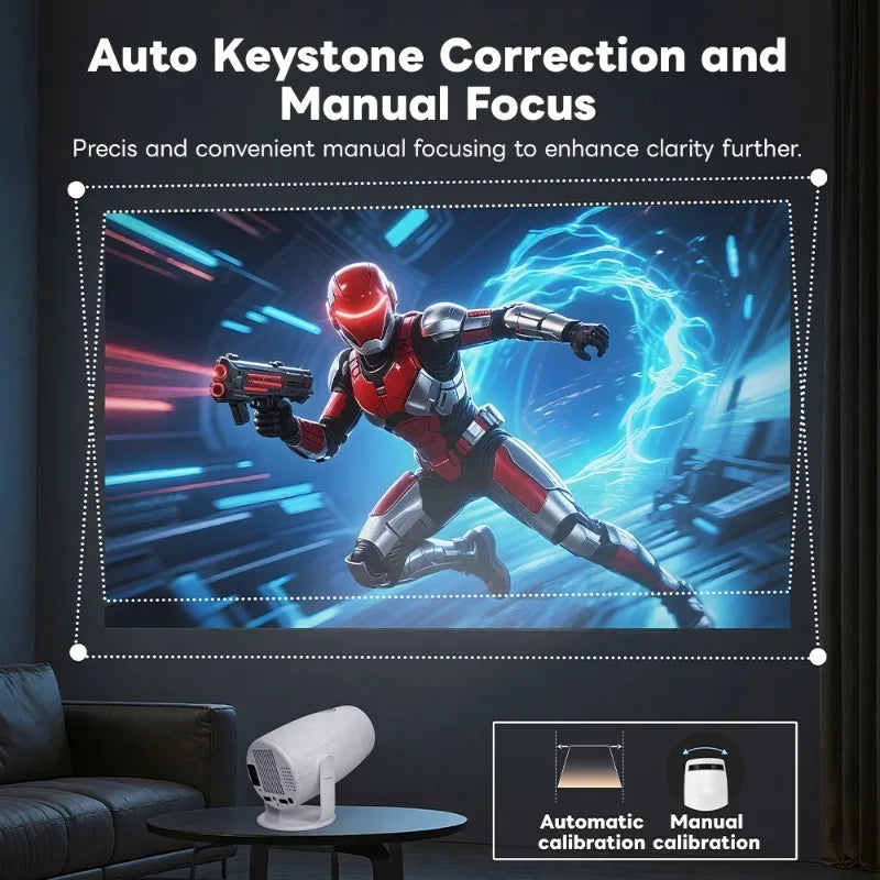 Nuevo Proyector Portátil HY900 con Decodificación 4K, Wi-Fi 6 Dual, Chip Allwinner, 290ANSI, BT5.0, Perfecto para Cine en Casa y Uso en Exteriores