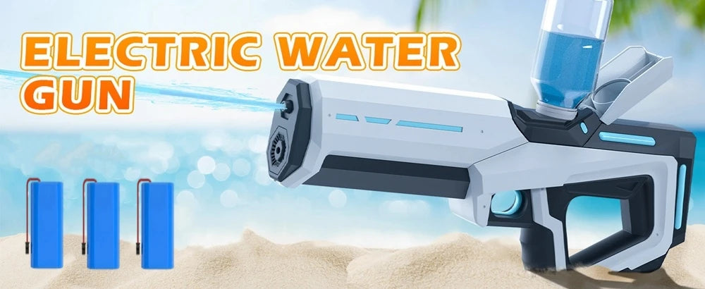 Pistolas de Agua Eléctricas Totalmente Automáticas para Adultos, Potentes, de Gran Capacidad, Juguete de Verano para Juegos al Aire Libre