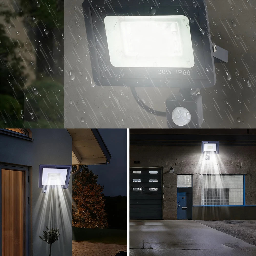 Reflector LED con Sensor de Movimiento IP66 para Exteriores 10W-50W