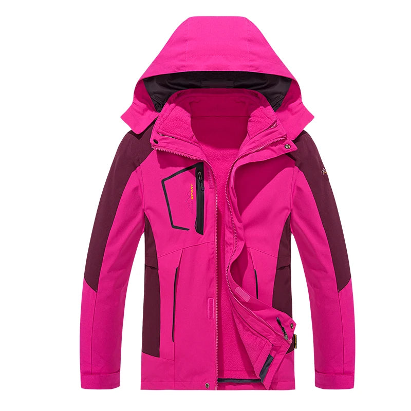 Conjunto de Esquí 3 en 1 para Mujer Chaqueta Impermeable