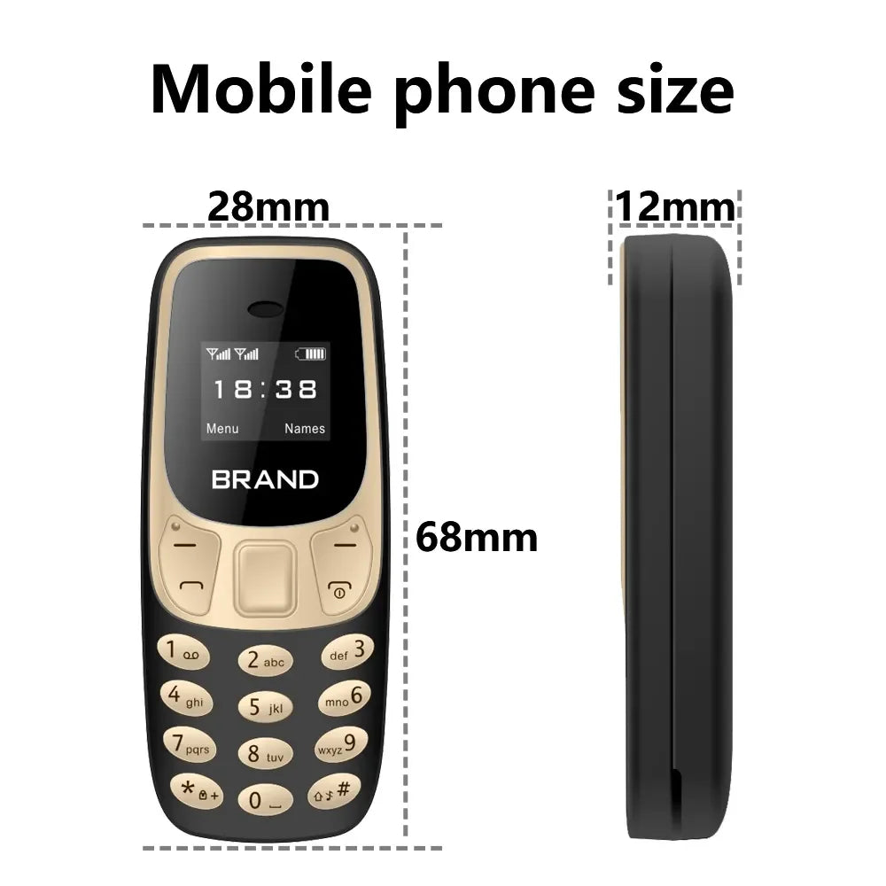 Mini teléfono móvil BM10, 2 tarjetas SIM, auricular Bluetooth, cambiador de voz, grabación de voz de baja radiación, teléfono móvil pequeño multilingüe