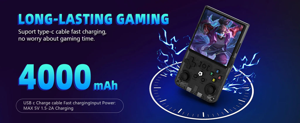 Consola de juegos retro portátil R36MAX, consola de juegos retro de 4.0 pulgadas con 64GB de RAM, compatible con más de 30 emuladores, Linux de código abierto.