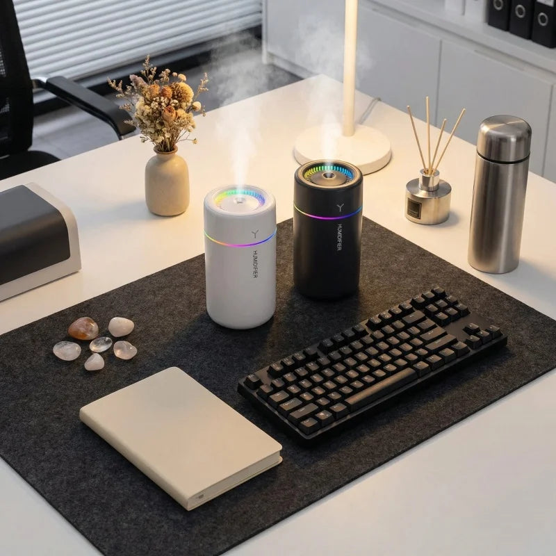 Paquete de 2 humidificadores silenciosos para coche, dormitorio, oficina, escritorio - Regalo creativo para el día de San Valentín y Navidad