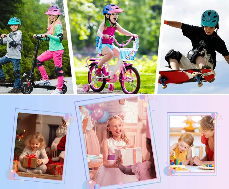 Casco de bicicleta para niños con casco LED, casco de patinaje sobre ruedas para bicicleta de equilibrio de seguridad deportiva para niños