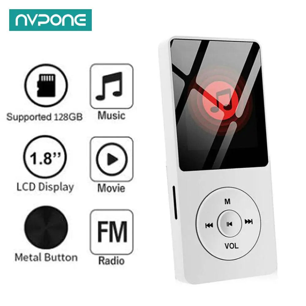 Reproductor MP3/MP4 Deportivo Bluetooth con Radio FM, 128GB