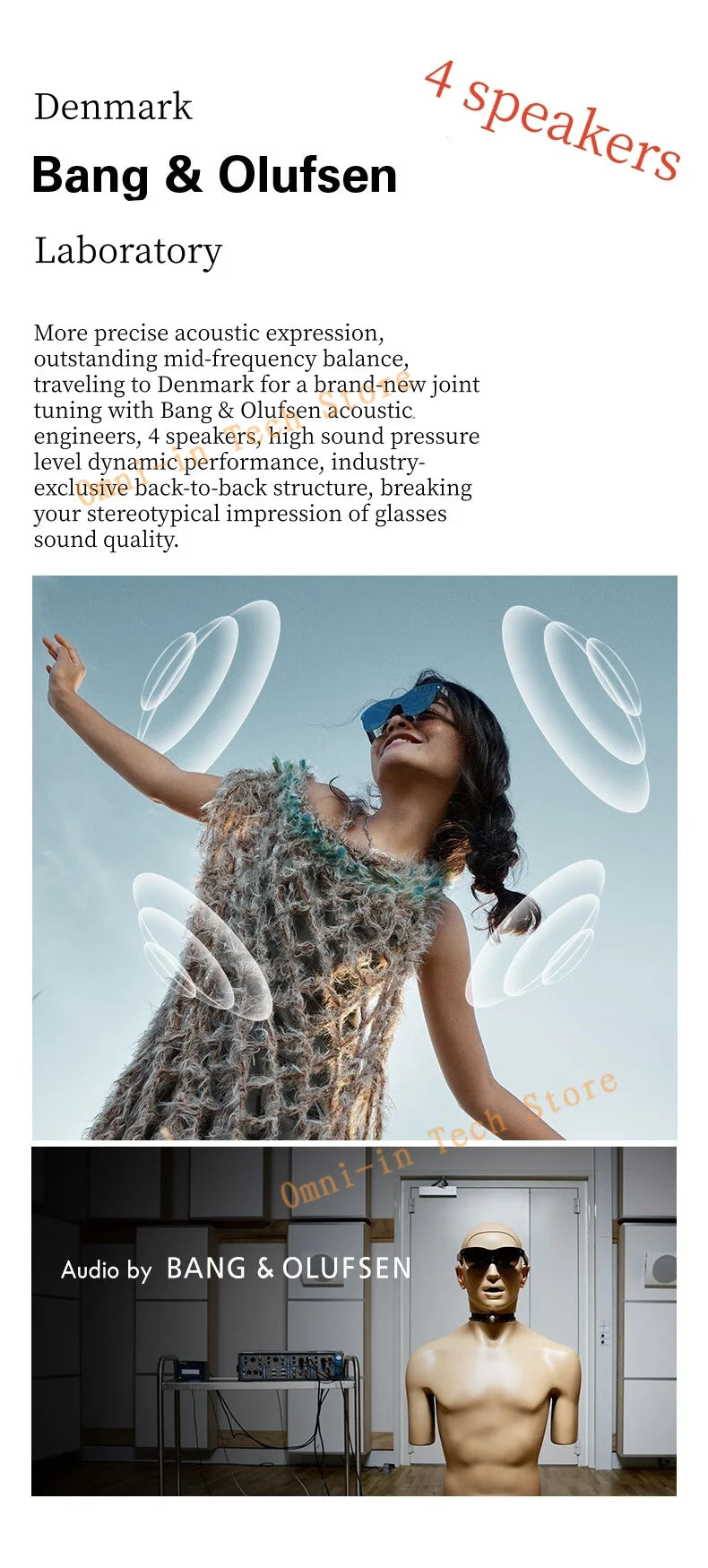 Gafas AR inteligentes RayNeo Air 4 Pro, brillo de 1200 Nits, visualización HD de 135 pulgadas, 4 parlantes, audio inmersivo, HDR10