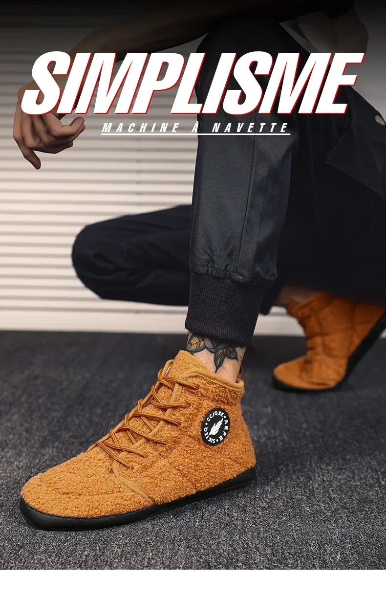 YRZL zapatos de algodón para hombre, zapatillas ligeras de invierno de alta calidad, mocasines de algodón para interiores de felpa, zapatos cálidos de invierno para hombre