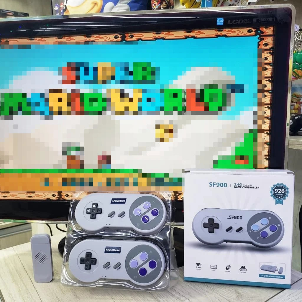 Consola de Videojuegos Retro SF900, Consola de Videojuegos Inalámbrica con Dos Controles, Salida HD, 5000 Juegos Clásicos