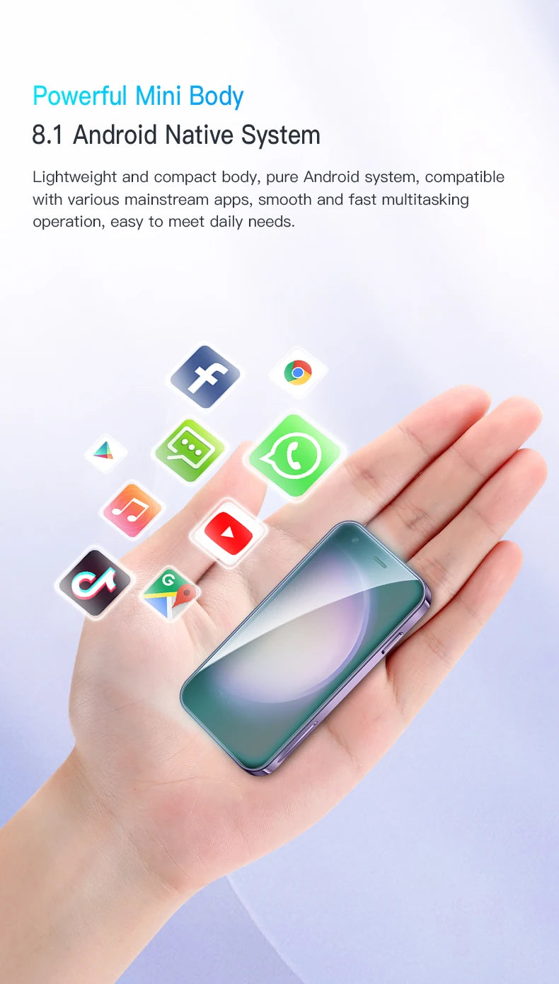 SOYES XS15 Mini Smartphone 3,0 "Android8.1 Quad-core 2GB RAM 16GB ROM Dual SIM en espera red 3G teléfono pequeño