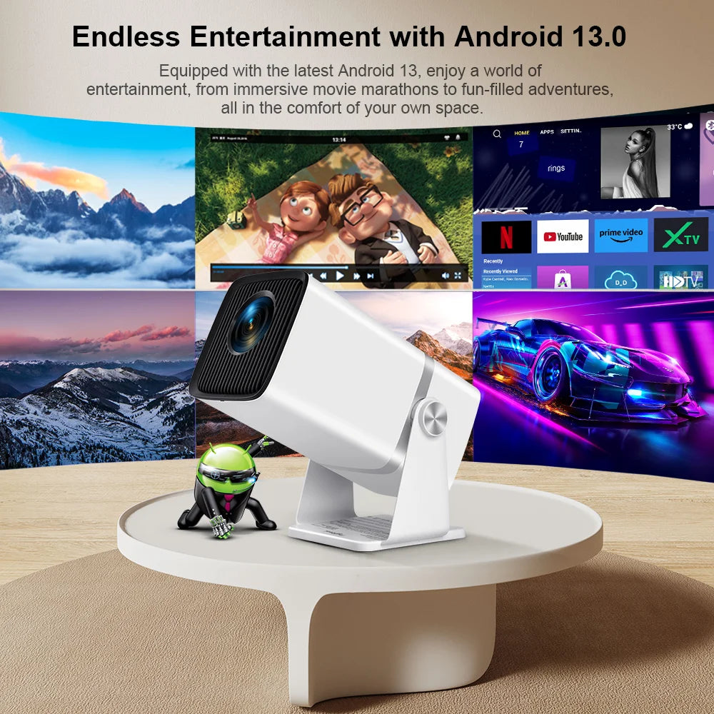 Mini Proyector ThundeaL TD80W Full HD 1080P 4K Android WiFi, Cine en Casa, Reuniones, Videos, Películas, Proyector Portátil TD80 PK HY320