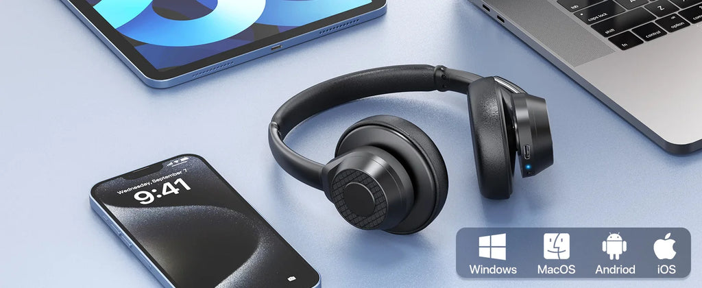 Auriculares Bluetooth 5.4 con Micrófono ENC y Conexión Multipunto
