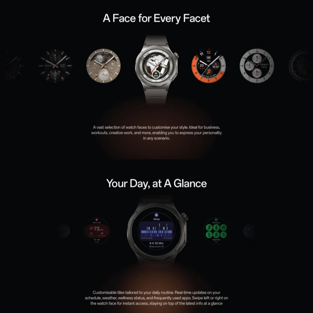 OPPO Watch X3 Reloj Inteligente AMOLED Titanio