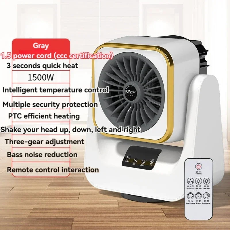 Mini calentador eléctrico para el hogar y dormitorio, pequeño y portátil, con protección contra vuelcos y sobrecalentamiento.