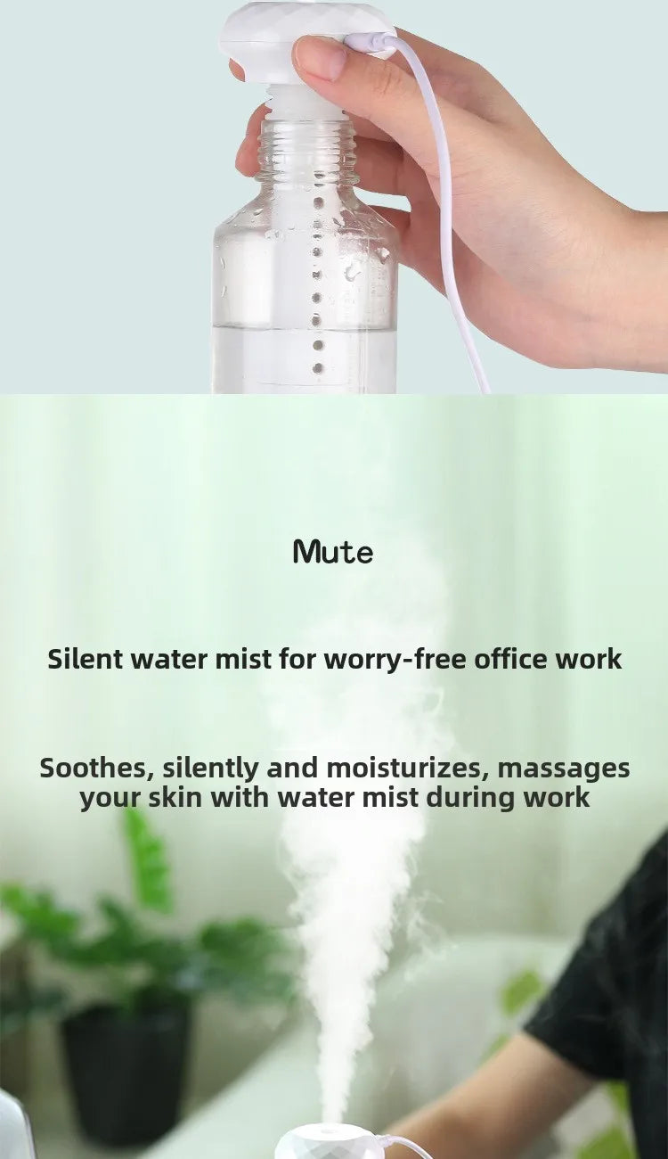 Humidificador ultrasónico X7 con difusor de aceites esenciales y carga USB