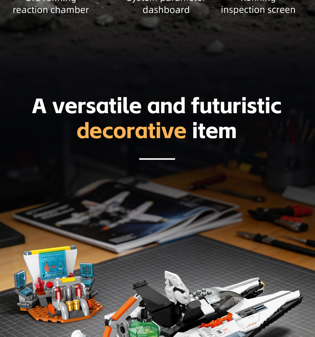 LL003 Serie Aeroespacial, Juguetes Creativos para el Hogar, Set de Bloques de Construcción de Naves Espaciales, Juguete Educativo para Niños, Regalo de Cumpleaños