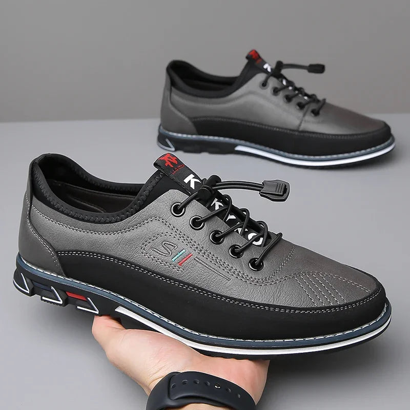 Zapatos casuales de hombre sin cordones, mocasines de poliuretano transpirables