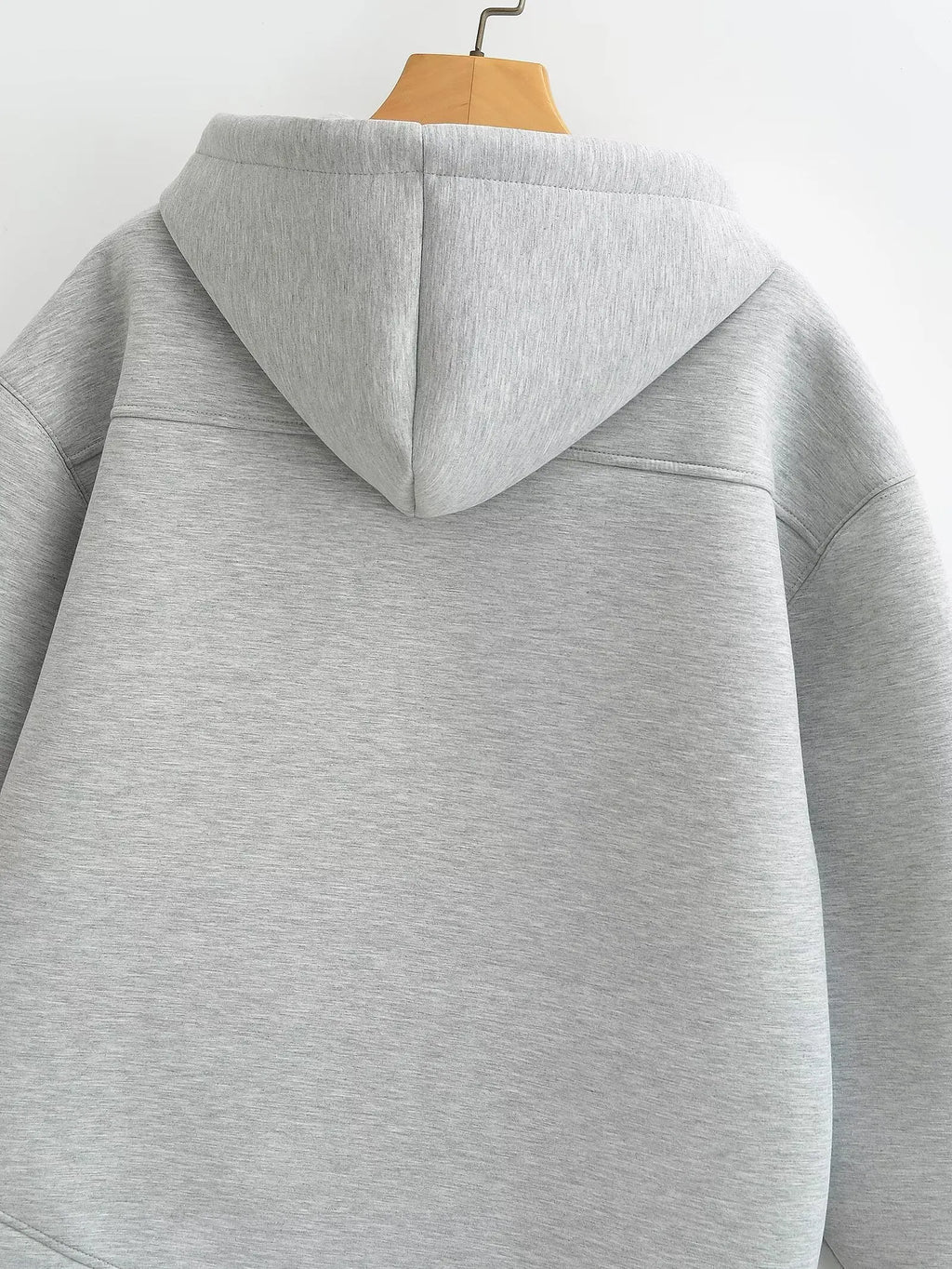 HH Otoño Invierno mujer cremallera Sudadera con capucha abrigo High Street bolsillos dobles chaqueta de gran tamaño sudaderas sueltas prendas de vestir exteriores Top